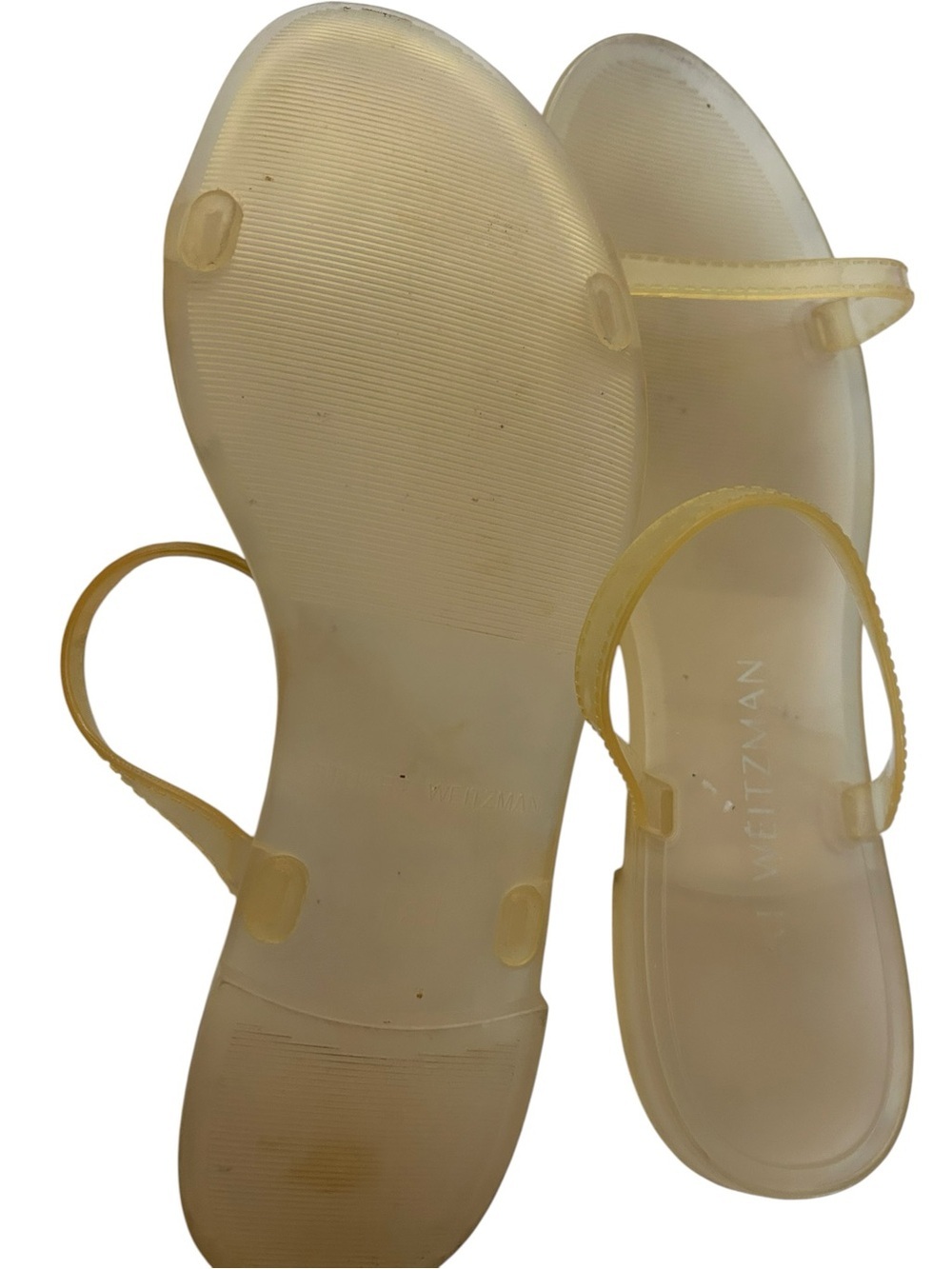 Stuart Weitzman Translucent Yellow Slide Sandals - Picture 3 of 3